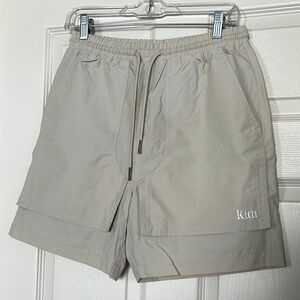 Kith Tan Alden pocket shorts with Elastic Waistband and mesh lining